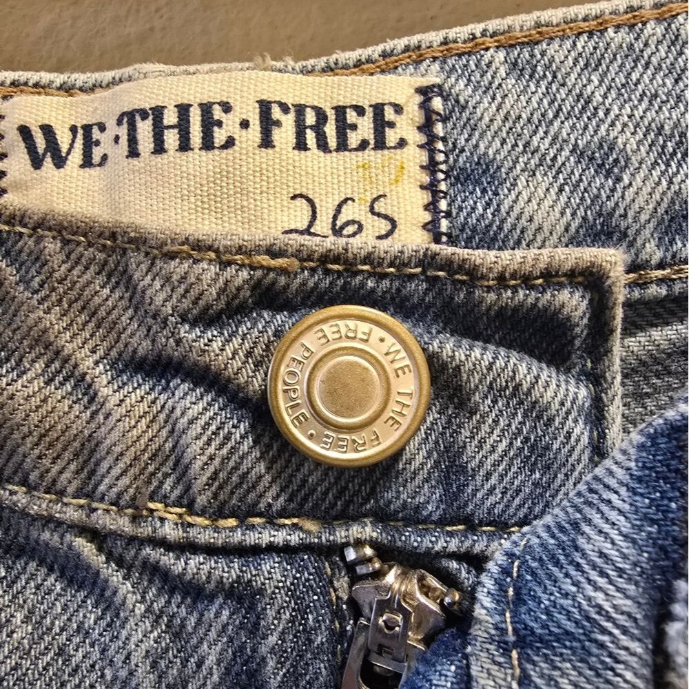 Free People We The Free Tinsley Baggy High Rise Straight Jeans NWT Sz 26 Short - Picture 7 of 8